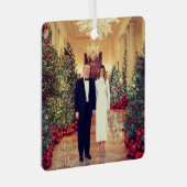 トランプ米大統領ホワイトハウスクリスマス メタルオーナメント (正面右)