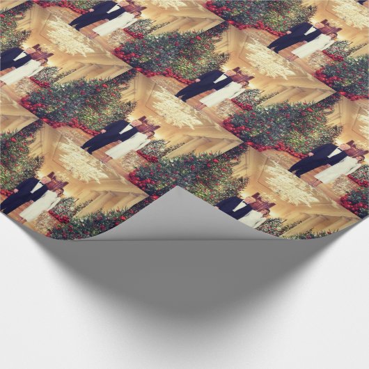 トランプ米大統領ホワイトハウスクリスマス ラッピングペーパー (角)