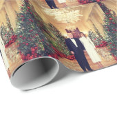 トランプ米大統領ホワイトハウスクリスマス ラッピングペーパー (ロールコーナー)