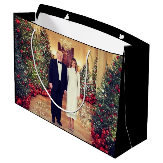 トランプ米大統領ホワイトハウスクリスマス ラージペーパーバッグ (裏面アングル)