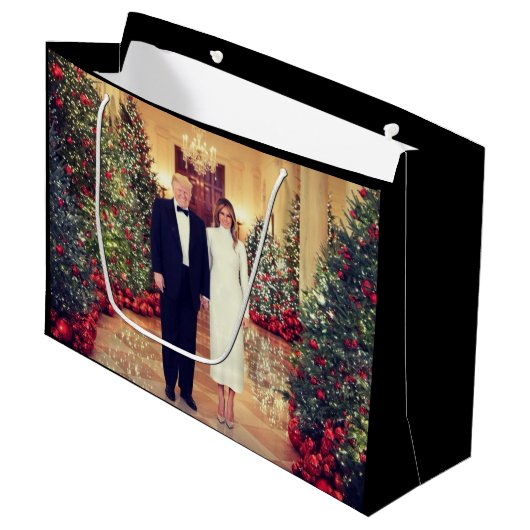 トランプ米大統領ホワイトハウスクリスマス ラージペーパーバッグ (正面アングル)