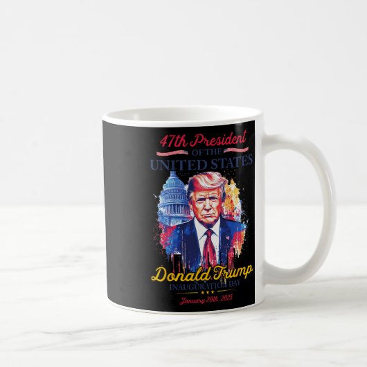 トランプ米大統領就任式2025年メモラビ コーヒーマグカップ (右)