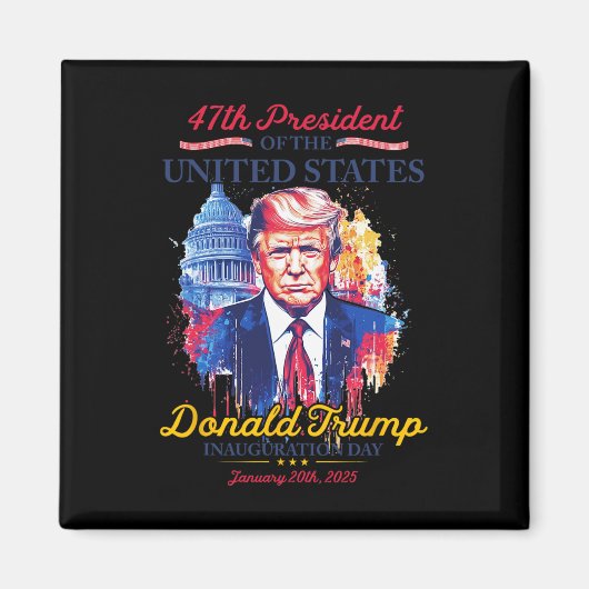 トランプ米大統領就任式2025年メモラビ マグネット (正面)