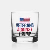 トランプ米州旗に対する退役軍人 ウイスキーグラス (正面)