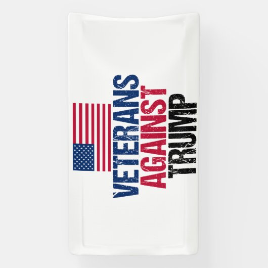 トランプ米州旗に対する退役軍人 横断幕 (縦)