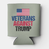 トランプ米州旗に対する退役軍人 缶クーラー (正面)