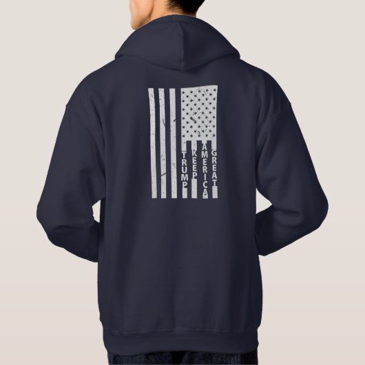 トランプ米州旗2020保アメ素晴らしリカ パーカ (裏面)