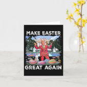 トランプ素晴らしとバニーで再び復活祭を行う カード (黄色い花)
