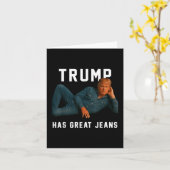 トランプ素晴らしはジーンズおもしろいミーム カード (黄色い花)
