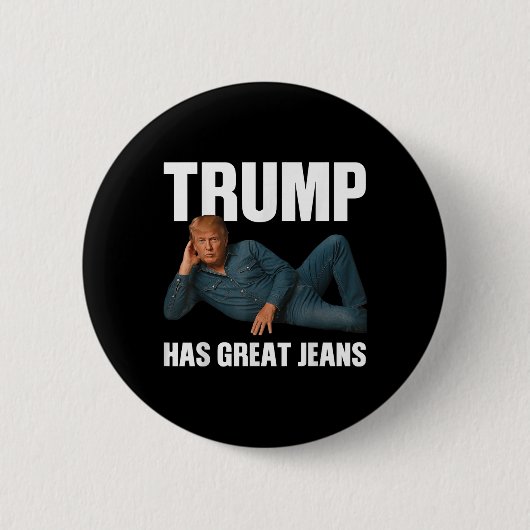 トランプ素晴らしジーンズおもしろいミームことわざ_1 缶バッジ (正面)