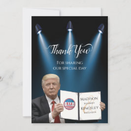 トランプ素晴らしファ結婚ブ大統領のサンキューカード 招待状