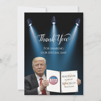 トランプ素晴らしファ結婚ブ大統領のサンキューカード 招待状