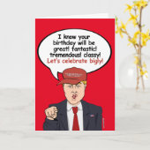 トランプ素晴らし誕生日カード – レッツビグリ祝 カード (黄色い花)