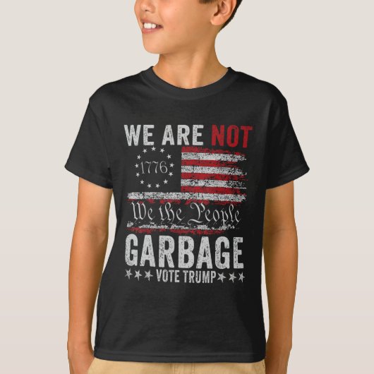 トランプ素晴らし2024のために再びごみを作る Tシャツ (正面)