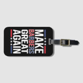 トランプ素晴らし2024の理容師を再び理容師 ラゲッジタグ (正面横)