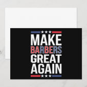 トランプ素晴らし2024の理容師を再び理容師 招待状 (正面/裏面)