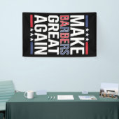 トランプ素晴らし2024の理容師を再び理容師 横断幕 (トレードショー)