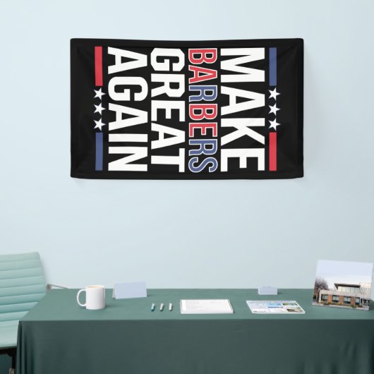 トランプ素晴らし2024の理容師を再び理容師 横断幕 (トレードショー)