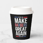 トランプ素晴らし2024の理容師を再び理容師 紙コップ (正面)