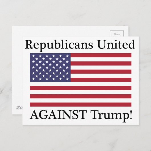 トランプ統一されたに対する共和党員 ポストカード (正面/裏面)