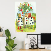 トランプ絵画ズのバラフルカラー ポスター (ホームオフィス)