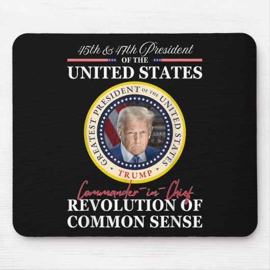 トランプ総司令官 – チーフ45 47の革命 マウスパッド (正面)