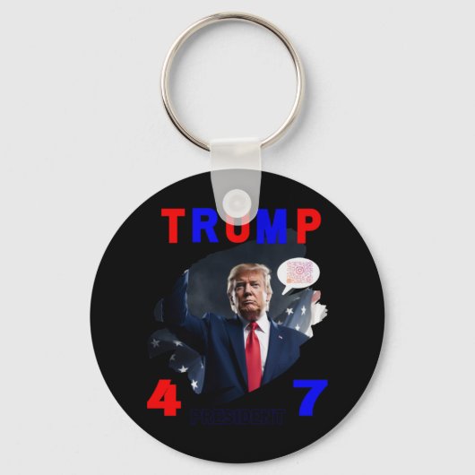 トランプ総#47 キーホルダー (正面)