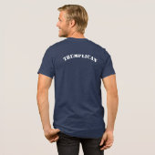 トランプ縁どウォール建築あなたの名前を追加 トライブレンドTシャツ (フル背面)