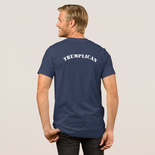 トランプ縁どウォール建築あなたの名前を追加 トライブレンドTシャツ (フル背面)