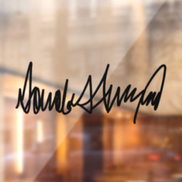 トランプ署名デカール ウィンドウサイン