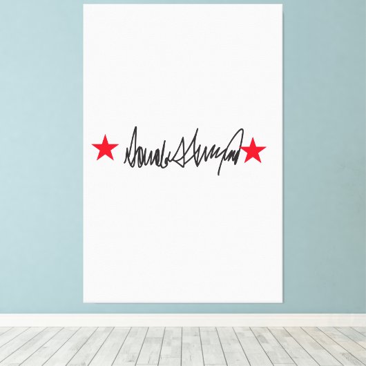 トランプ署名 キャンバスプリント (インサイチュ (ウッドフロア))