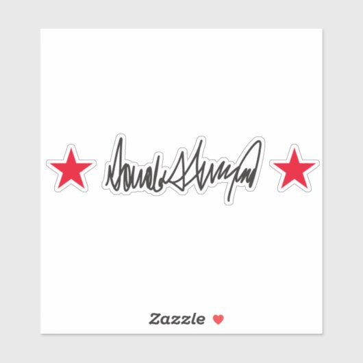 トランプ署名 シール (シート)