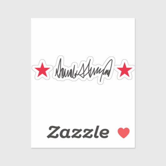 トランプ署名 シール (シート)