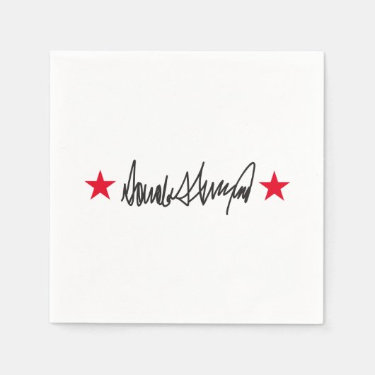 トランプ署名 スタンダードカクテルナプキン (正面)