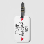 トランプ署名 ラゲッジタグ (正面縦)