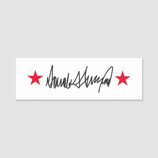 トランプ署名 名札 (正面)