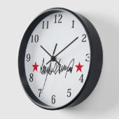 トランプ署名 壁時計 (傾斜)