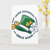 トランプ聖パトリックの日 - shamrocksを再び偉大に カード (黄色い花)