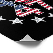 トランプ背面45 47米国サンタハットキリスト大統領 ポスター (角)