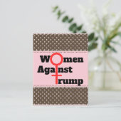 トランプ葉書に反対する女性 ポストカード (スタンド正面)