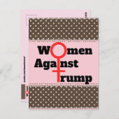 トランプ葉書に反対する女性 ポストカード (正面/裏面)