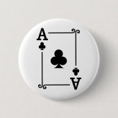 トランプ衣装エースクラブカードエースカード 缶バッジ (正面)