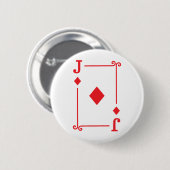 トランプ衣装ジャックダイアモンカードジャックカード 缶バッジ (正面&裏面)