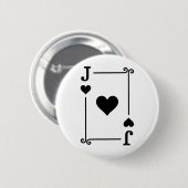 トランプ衣装ジャックハートカードジャックカード 缶バッジ (正面&裏面)