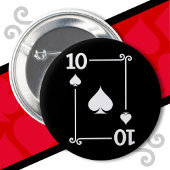 トランプ衣装10スペードカード10カード 缶バッジ