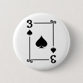 トランプ衣装3スペードカード3カード 缶バッジ (正面)