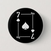 トランプ衣装7スペードカード7カード 缶バッジ (正面)