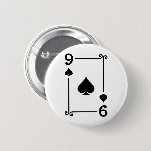 トランプ衣装9スペードカード9カード 缶バッジ (正面&裏面)