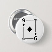 トランプ衣装9枚のダイヤモンドのカード9 缶バッジ (正面&裏面)