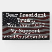 トランプ親愛大統領の抗議集会のバナー 横断幕 (横)